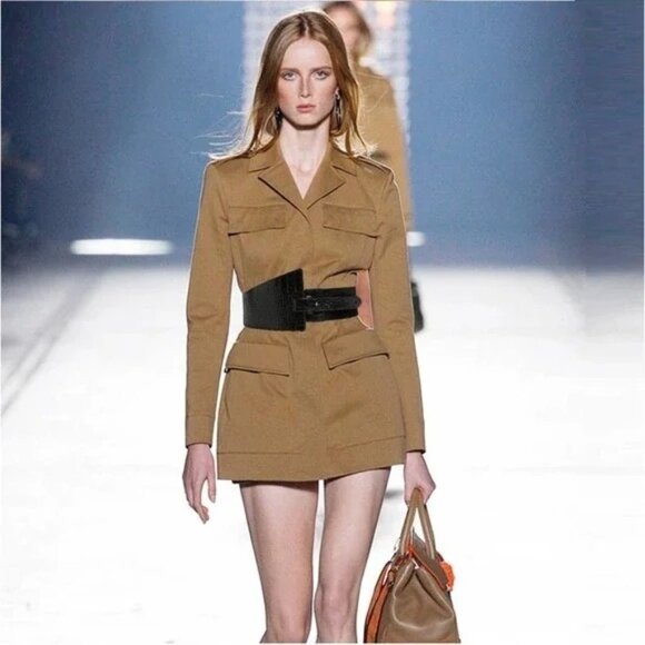 2/$30 NWT Black Faux Vegan Leather Alligator Loop Corset Luxury Belt - Picture 3 of 10